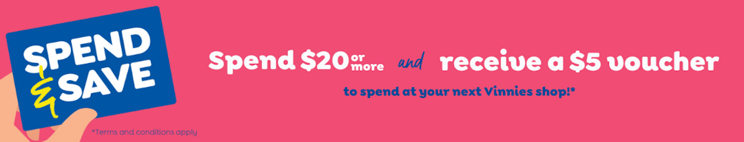 Spend $20 and receive a $5 voucher*