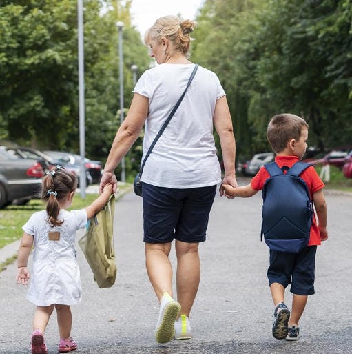 Walking Jack to school